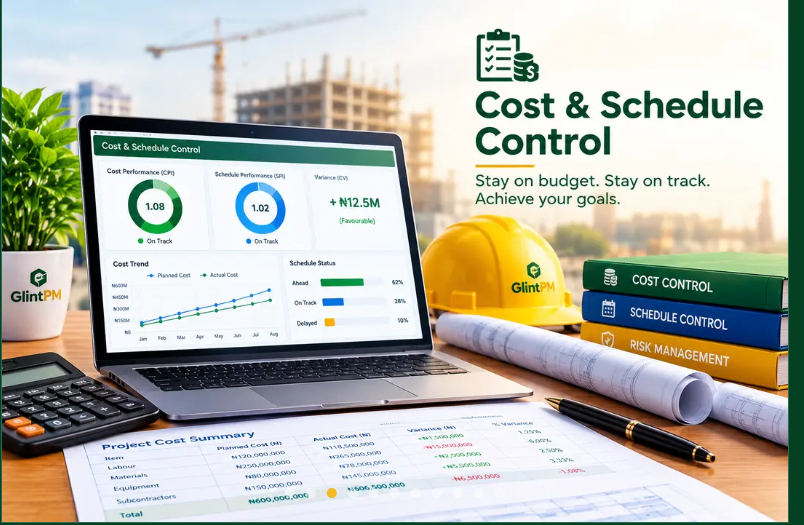 GlintPM cost and schedule control dashboard